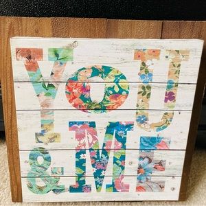 Home decor cute You and Me wall decor